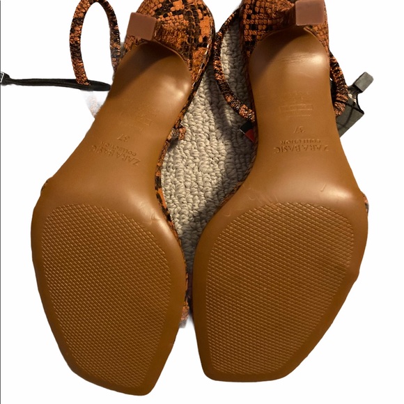 NWT Zara mid-height heeled elastic strap sandals - Picture 10 of 11